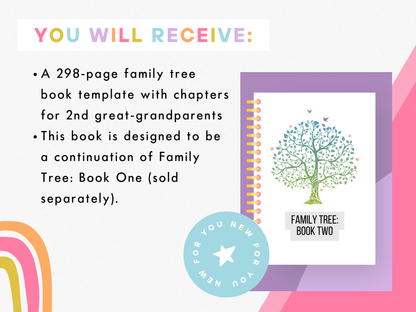 Book Three: All-in-One Family Tree Canva Template