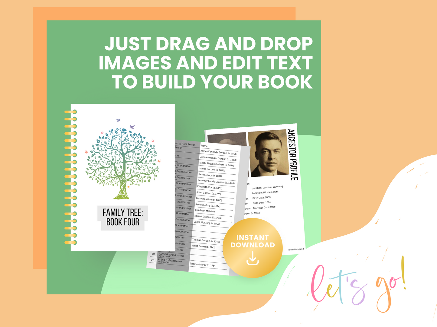 Book Four: All-in-One Family Tree Canva Template